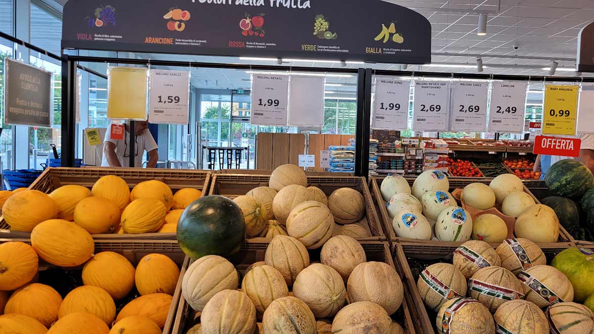 Meloni e angurie al punto vendita MD - foto IFN